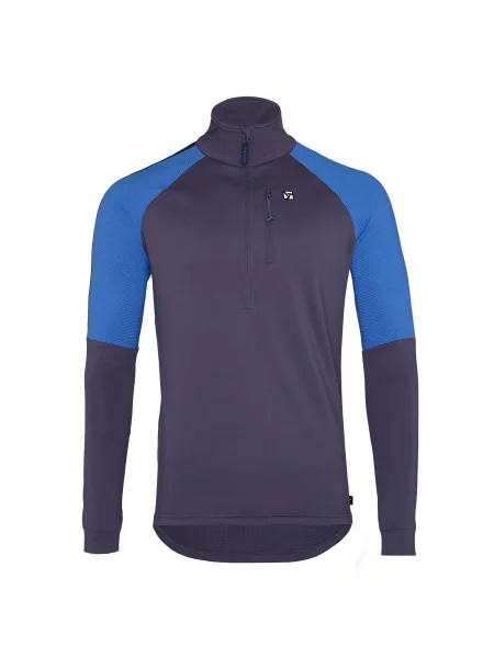 Bluza do narciarstwa biegowego z półgolfem Silvini Marone niebieska
