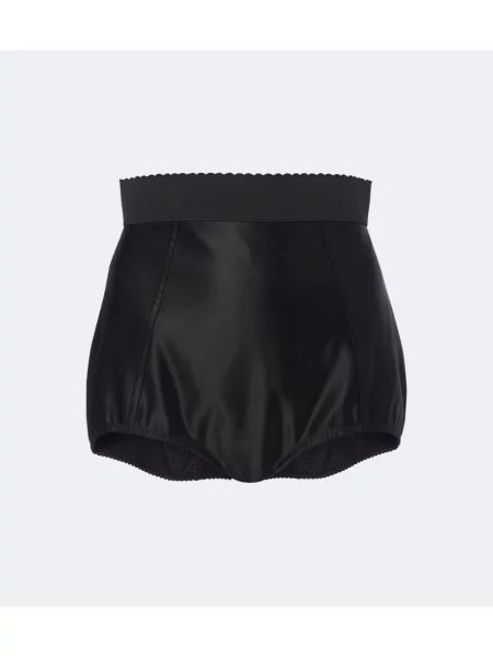 Pantaloni scurți Dolce&gabbana din satin negru