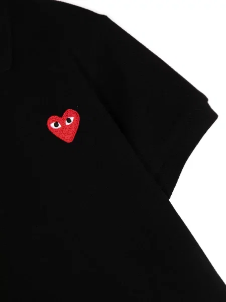 Koszulka polo dziecięca Comme Des Garcons Play czarna