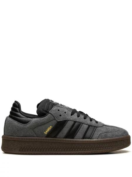 Sneakerși Adidas Samba cu șireturi din dantelă gri