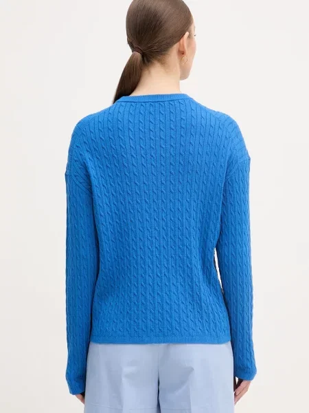 Tommy Hilfiger sweter z bawełną niebieski