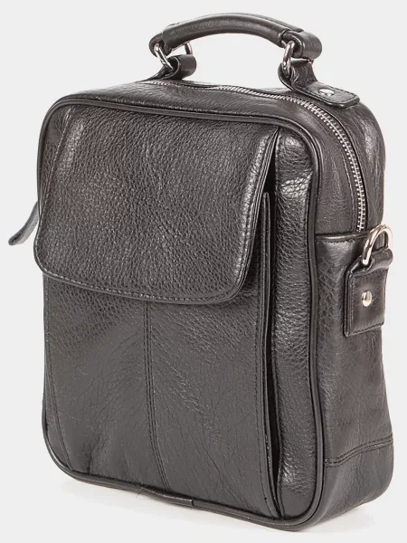 Кожаная сумка через плечо Shvigel черная