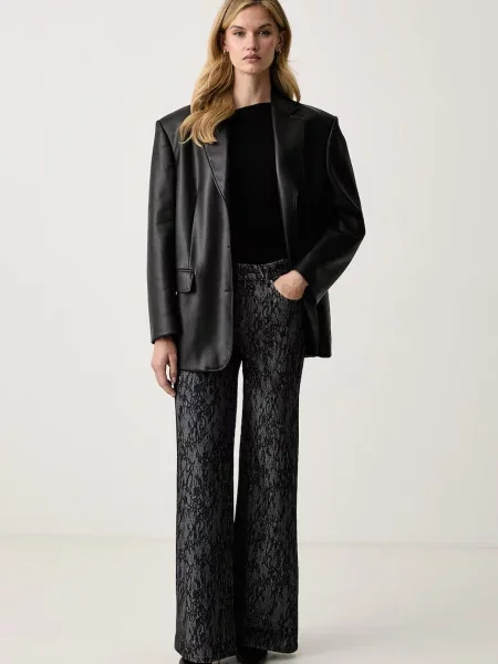 Tricou cu mânecă lungă Marella de lână negru