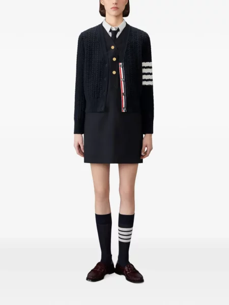 Cardigan Thom Browne de lână albastru