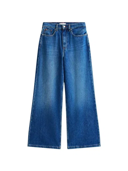 Tommy Hilfiger Blugi FLO | high waist albastru