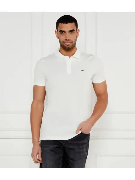 Polo Tommy Jeans alb