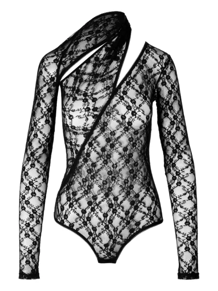 Bodi Ioana Ciolacu s čipkom crna