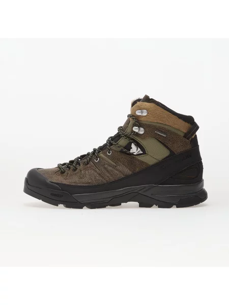 Sneakers Salomon X-Alp Mid Gtx Distressed Ltr Dark Earth/ Black/ Deep Lichen Green EUR 45 čierna