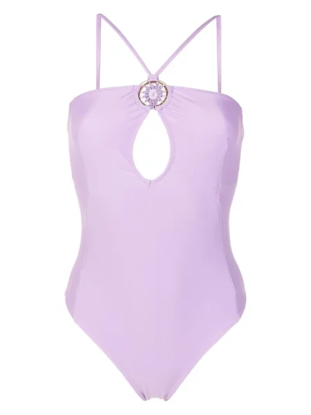 Costum de baie Amir Slama tricotate cu gât halter violet