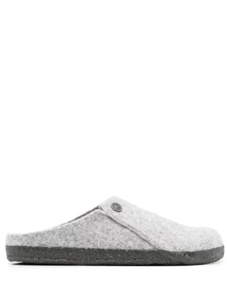 Papuci de casă Birkenstock de lână gri