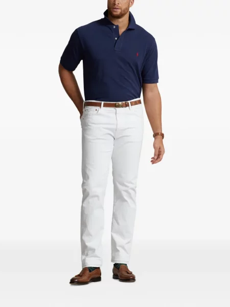 Șosete Polo Ralph Lauren cu model herringbone cu broderie plasă albastru