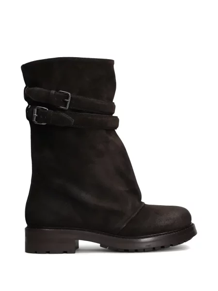 Botine Strategia Shoes cu cataramă cu bretele maro