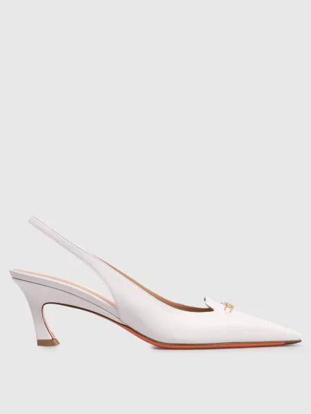 Шкіряні босоніжки Santoni білі