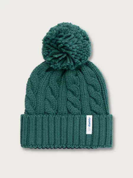 Eisbar căciulă cu pompon cu lână merino Pompon MÜ alba