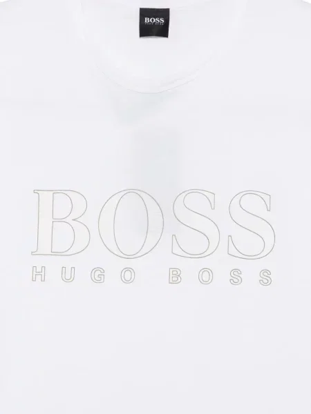 Tricou Boss cu autograf alb