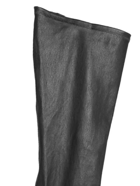 Iš natūralios odos šlaunis ilgaauliai batai Rick Owens juoda