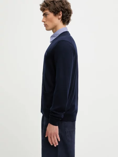 Maison Kitsuné cardigan din lână Bold Fox Head Patch