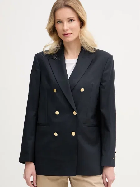 Tommy Hilfiger sacou cu două rânduri de pentru femei cu amestec de lână