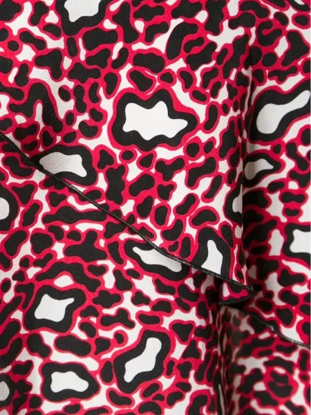Fusta mini Stella Mccartney cu imagine cu model leopard roșu