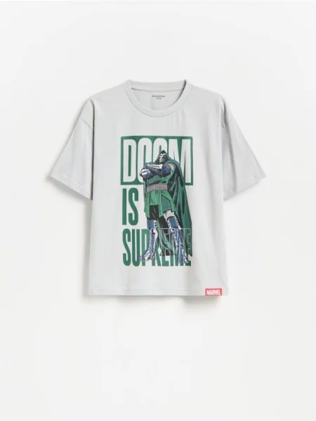 Reserved BOYS` T-SHIRT світло-сірий сіра