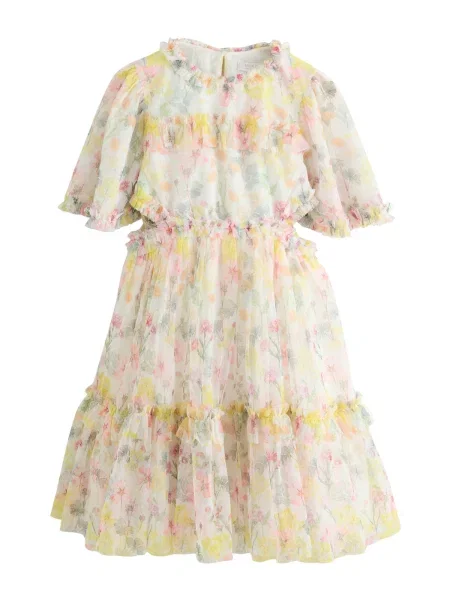 Next Rochie galben deschis / taupe / roz pastel gri