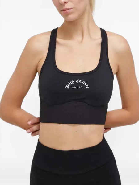 Sutien sport Juicy Couture cu imagine negru