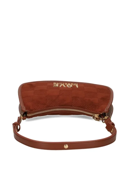 Geantă Love Moschino în carouri maro