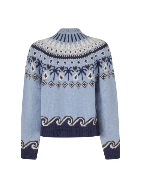 Sweter Alanui wełniany niebieski