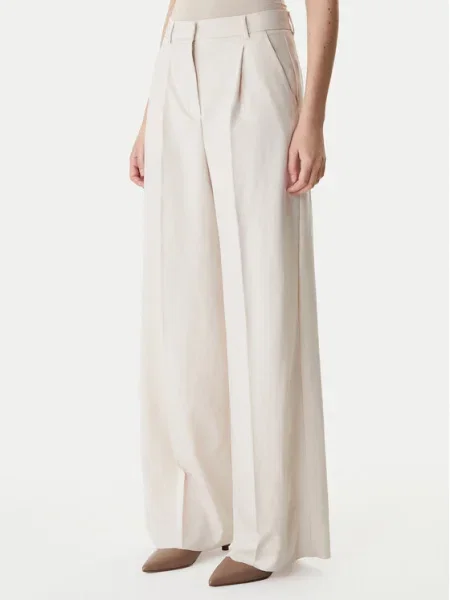 Marella Pantaloni palazzo Écru Wide Leg