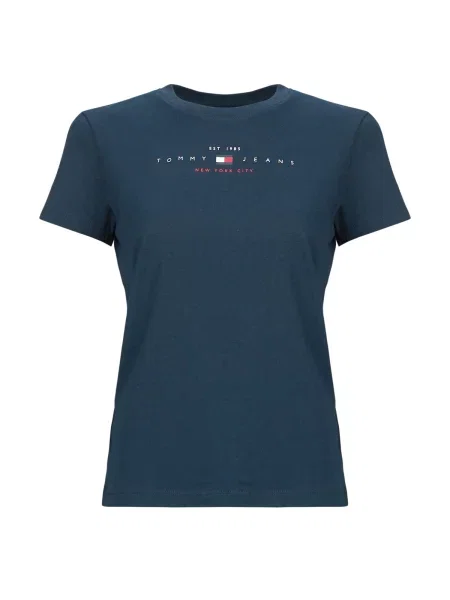 Tommy Jeans Majica mornarska / češnjevo rdeča bela
