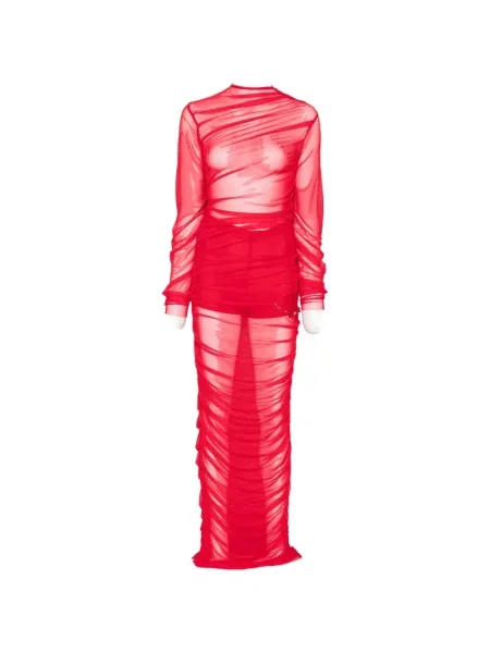 Rochie maxi Atu Body Couture cu volane roșu