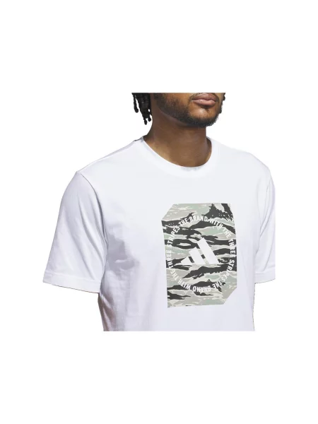 Tricou Adidas din jerseu alb