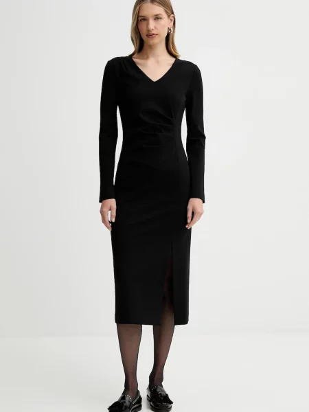 Liviana Conti rochie midi drept negru
