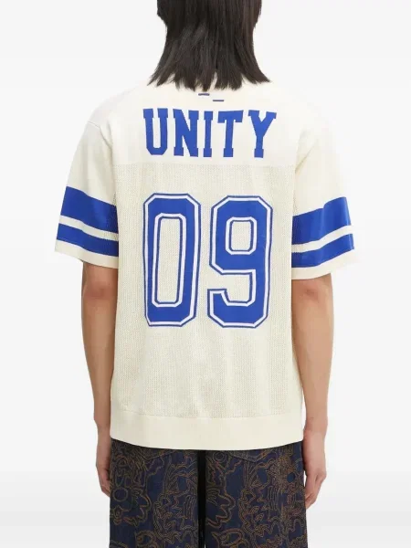 Tricou Filling Pieces cu imagine cu decolteu în V alb