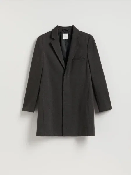 Reserved Palton cu adaos de gri-închis gri