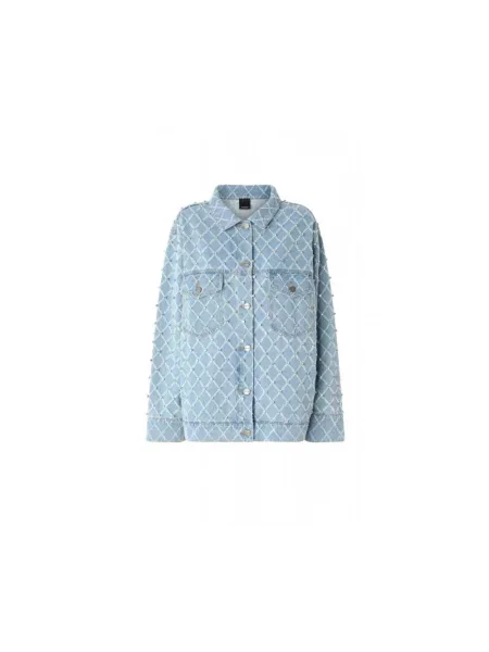 Kurtka jeansowa Pinko niebieska