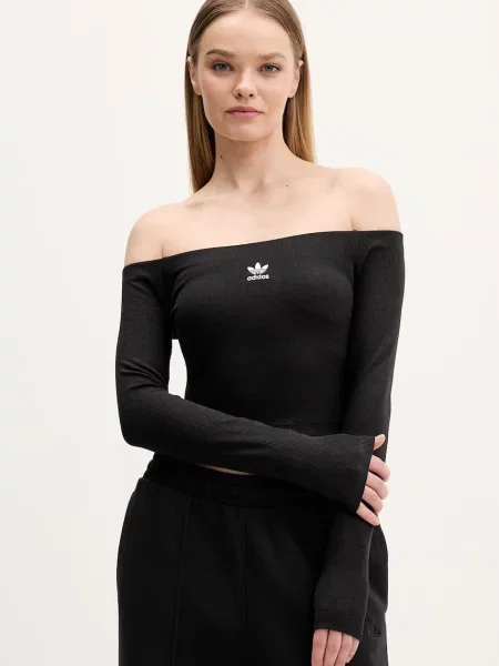 Tričko s dlouhým rukávem adidas Originals černé