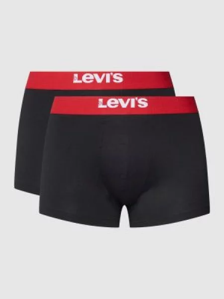 Obcisłe bokserki z elastycznym z logo model ‘SOLID BASIC TRUNK’ Levi's czarne