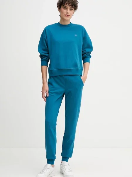 Кофта United Colors of Benetton з принтом бірюзовий
