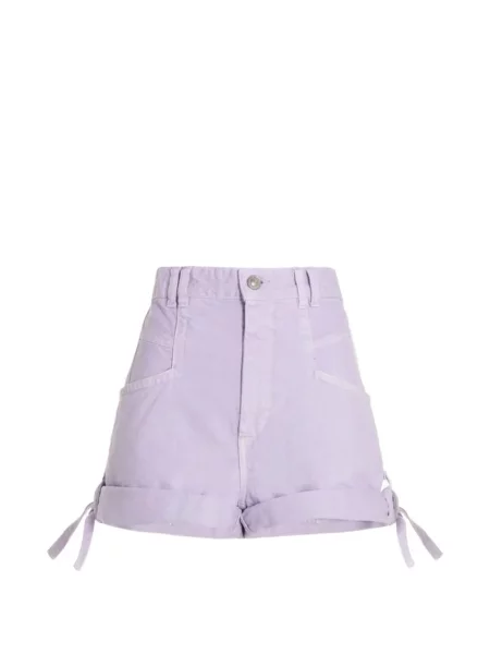 Pantaloni scurți Isabel Marant cu legături violet