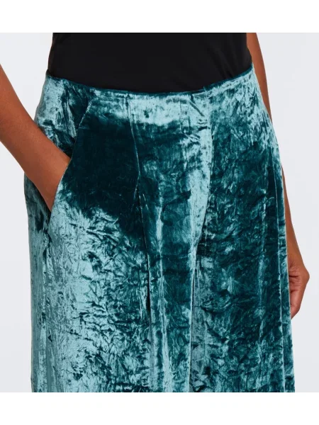 Pantaloni Ulla Johnson de catifea albastru