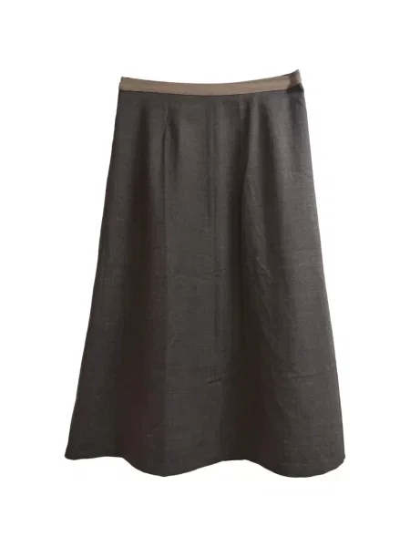 Fustă midi Max Mara în linie A gri