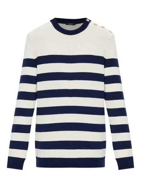 Pruhovaný svetr Balmain černý