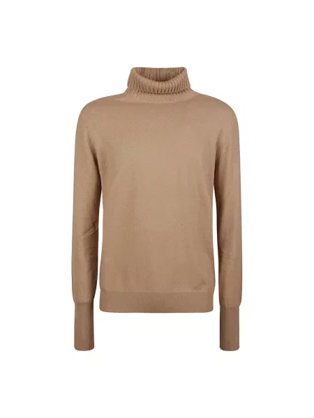 Sweter z golfem Ballantyne brązowy