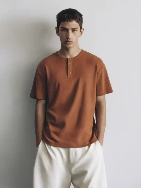Pull&Bear Tričko hnedá