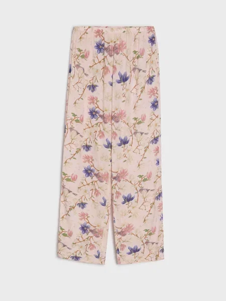 Двокомплектна піжама з квітковим візерунком рожевий