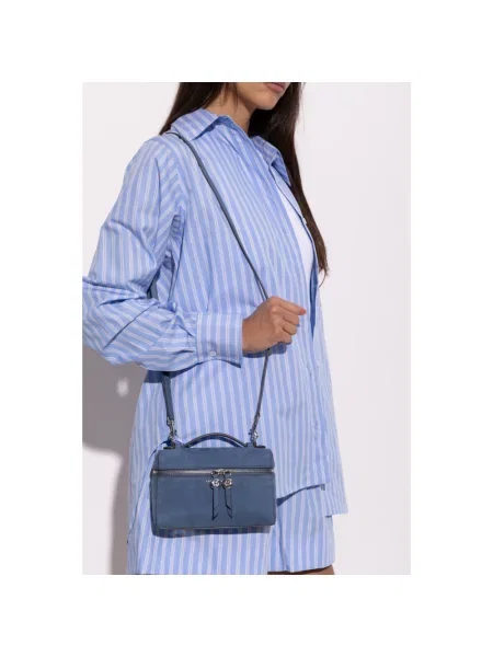 Torebka Tory Burch skórzana niebieska