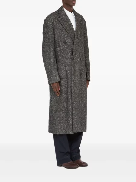 Palton Maison Margiela cu model herringbone gri
