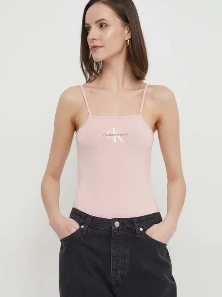 Боди Calvin Klein Jeans дамско розово