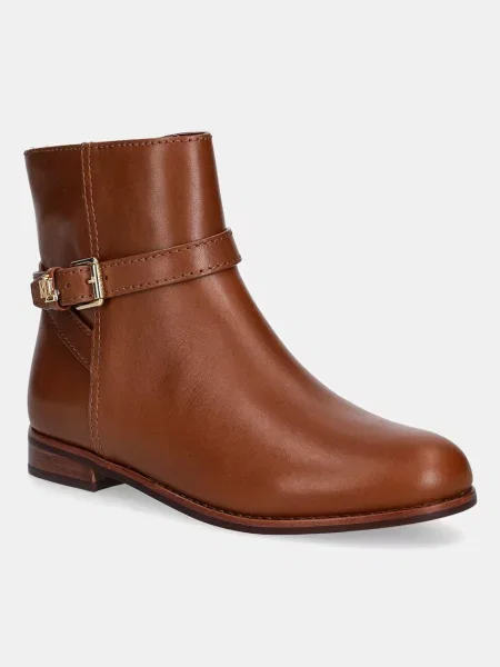 Lauren Ralph Lauren botine de piele Brooke Bt 2 maro
